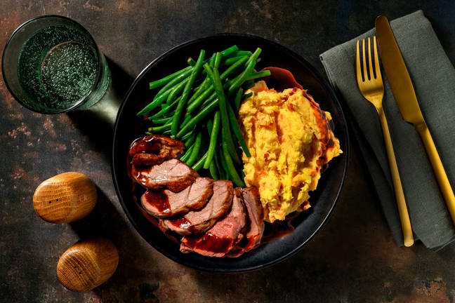 Roast Lamb & Cheesy Dijon Veggie Mash