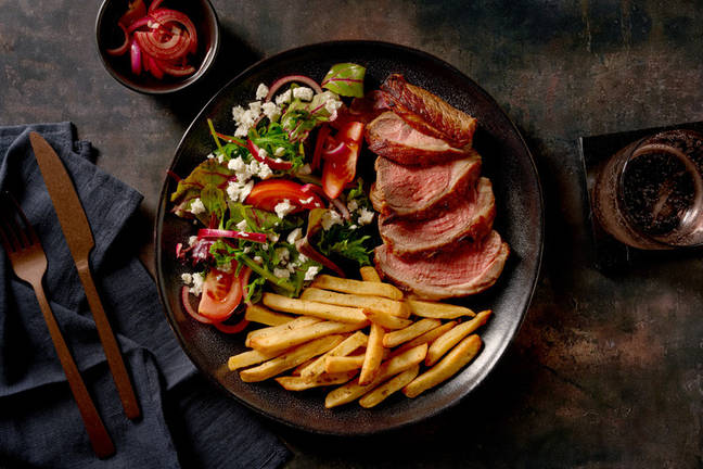 Grand Roast Lamb Rump & Herby Fries 