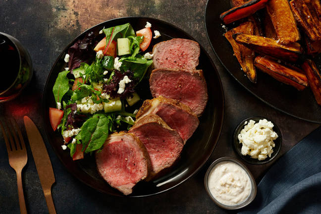 Classic Roast Lamb & Sweet Potato Wedges