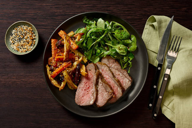 Premier Roast Lamb & Seeded Rainbow Fries