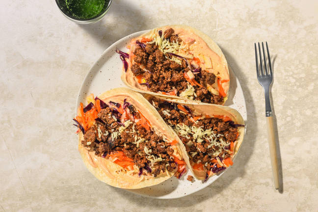 No Chop Texan Beef & Slaw Tacos