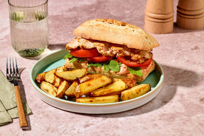 Chermoula Chicken & Rocket-Loaded Ciabatta