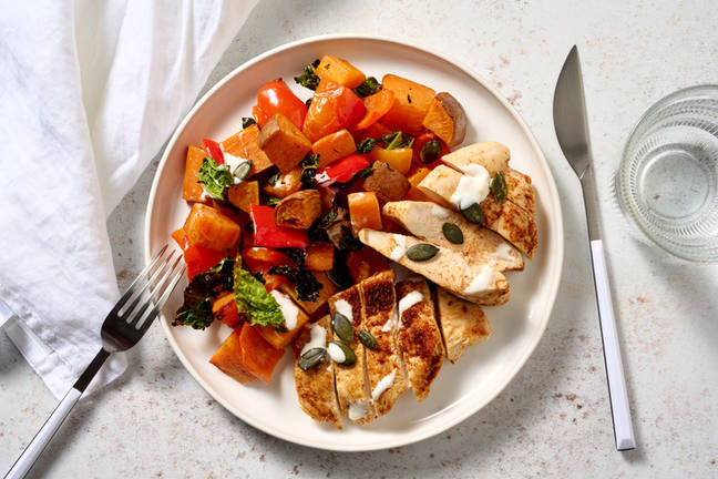Aussie-Spiced Chicken & Roast Veggie Toss