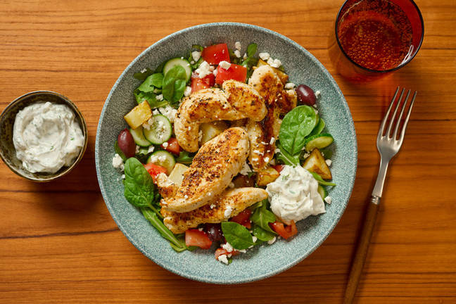 Greek-Style Chicken & Olive Garden Salad