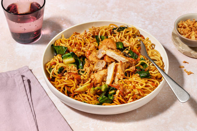 Quick Sweet-Soy Chicken & Veggie Noodles