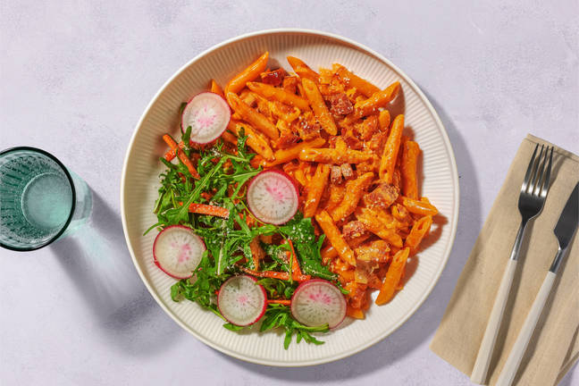 Creamy Chorizo & Tomato Fasta-Pasta