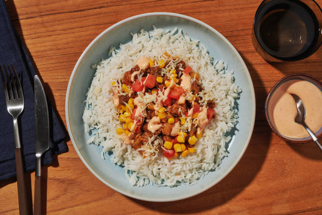 Loaded Beef & Pork Rice Bowl