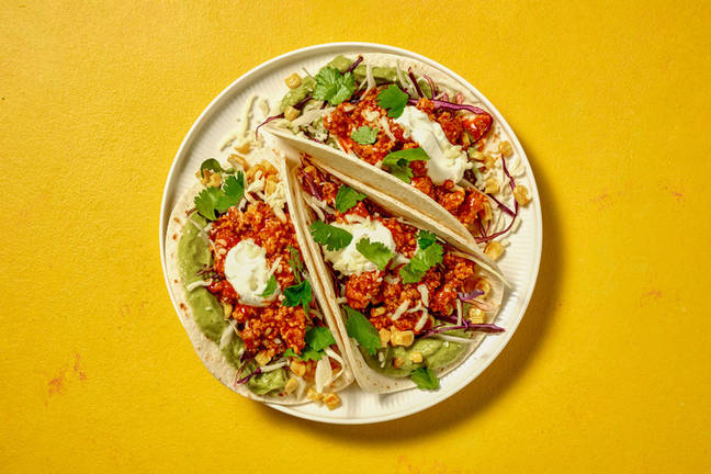 Shortcut Mexican Beef-Pork & Mashed Avo Tacos