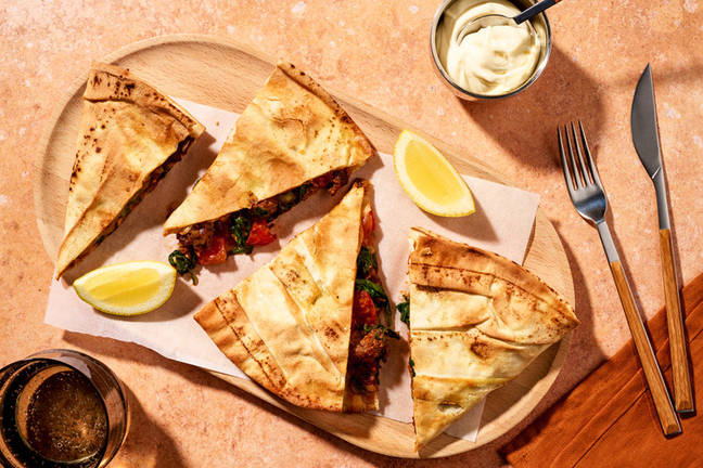 Cheat's Turkish Beef & Spinach Gözleme