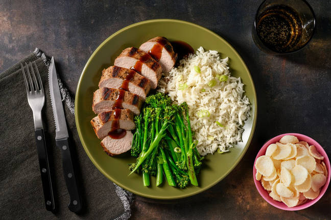 Filet mignon de porc & légumes sautés en sauce aux huitres