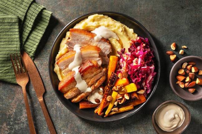 Crispy Pork Belly & Creamy Potato Mash 