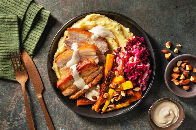 Crispy Pork Belly & Creamy Potato Mash 