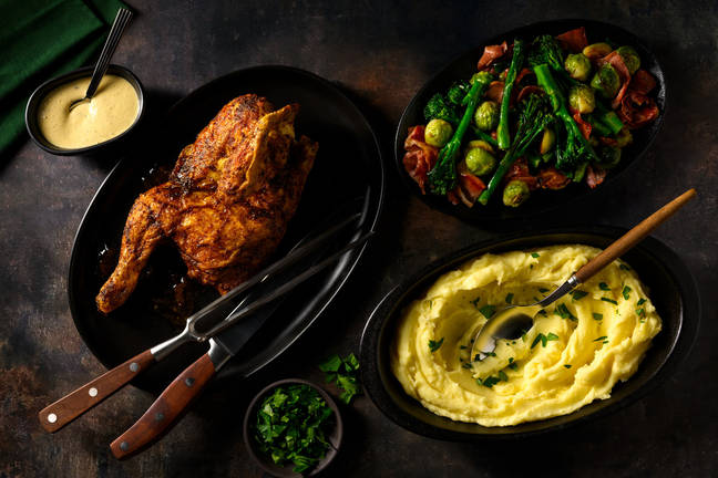 Roast Chicken & Prosciutto Veggie Feast