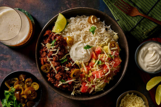 Loaded Beef & Bacon Chilli Rice Bowl