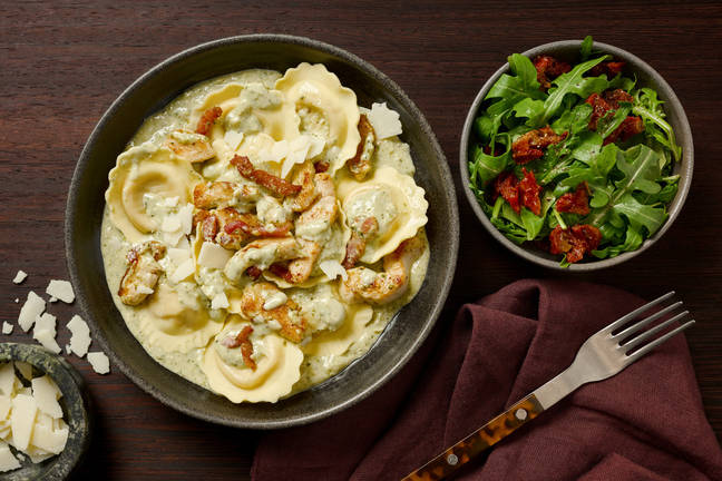 Pesto Chicken & Bacon Pumpkin Ravioli