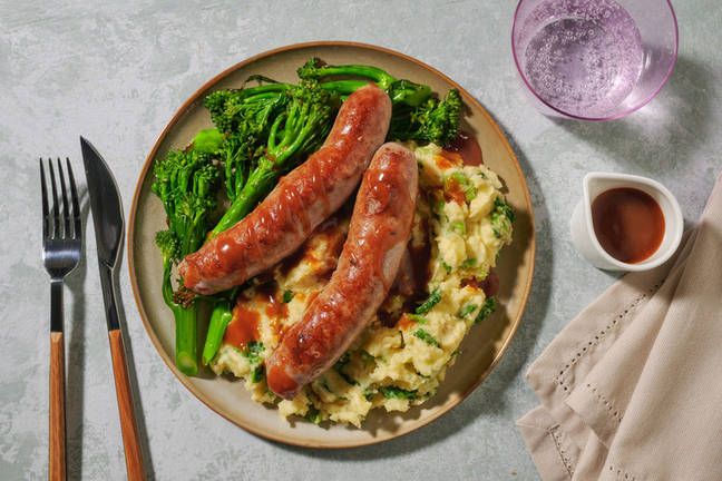 Herby Pork Sausages & Irish-Style Colcannon