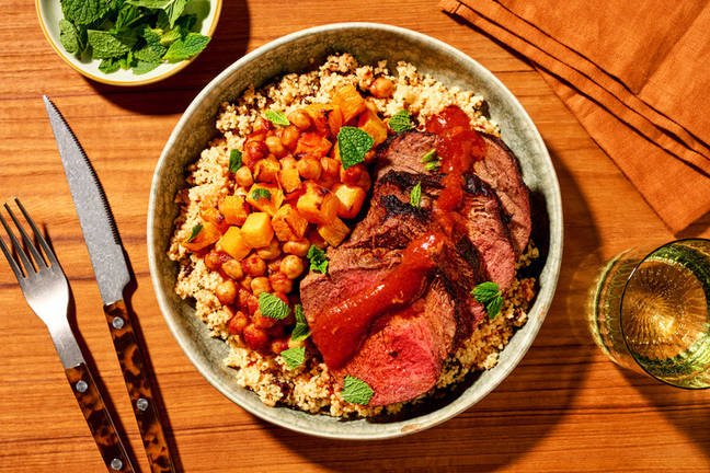 Roast Lamb & Middle Eastern Chickpea Stew