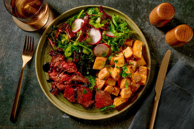 Balsamic-Glazed Roast Lamb & Tuscan Potatoes