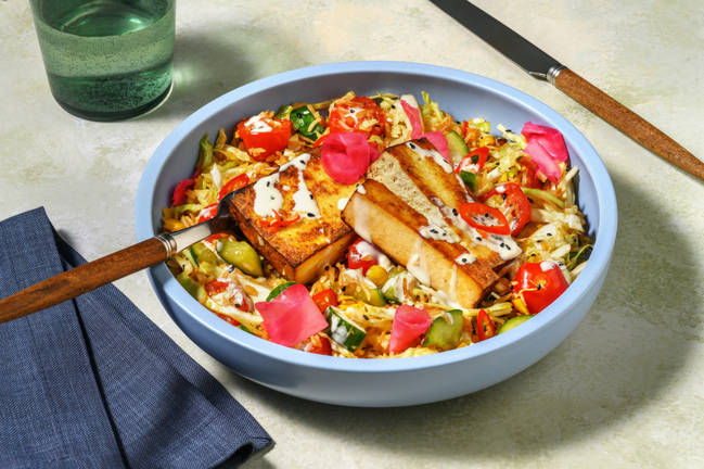 Malaysian Tofu & Crispy Rice Salad Bowl