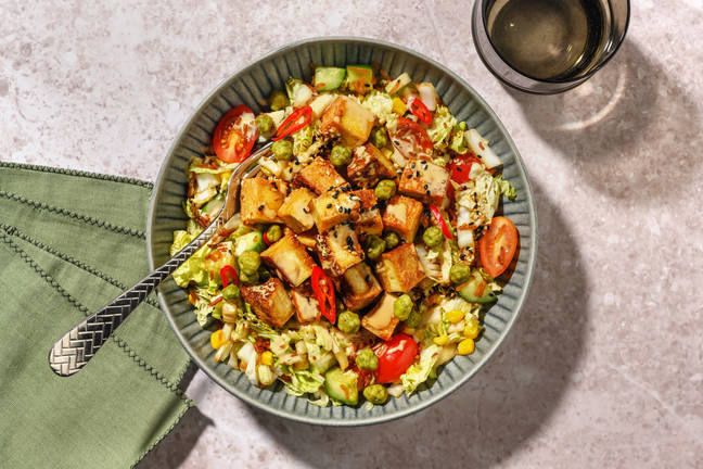 Japanese Tofu & Crispy Rice Salad Bowl