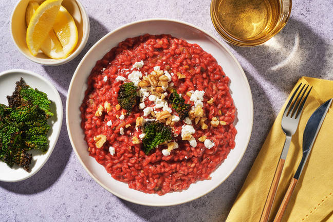 Autumnal Beetroot & Goat Cheese Risotto 