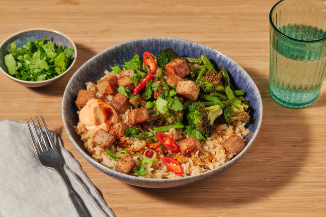 Sticky Tofu & Garlicky Greens Stir-Fry