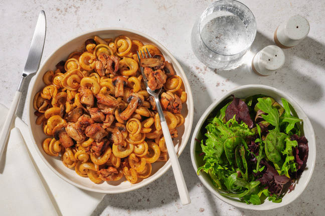 Spiced Chicken & Mushroom Fasta-Pasta