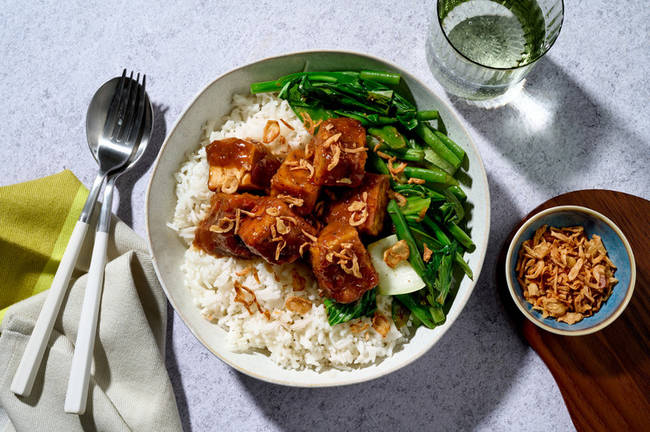 Ginger Teriyaki Tofu & Sesame Rice