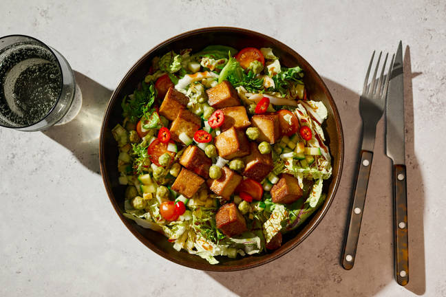 Glazed Japanese Tofu & Crunchy Wombok Bowl