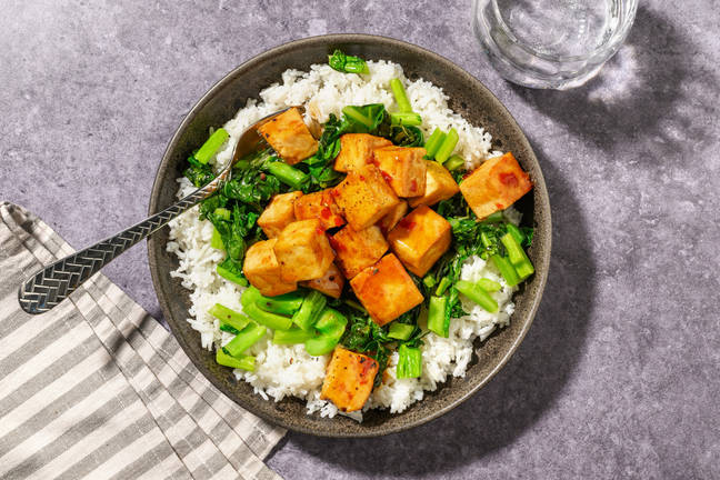 Sweet Chilli-Glazed Tofu & Sautéed Greens