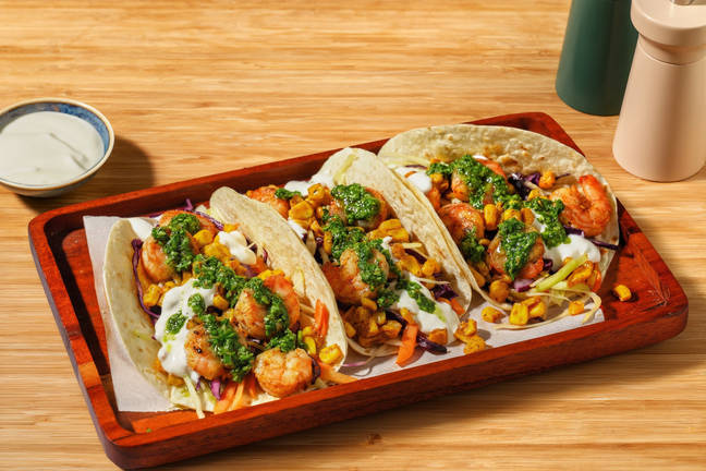 No Chop Baja-Style Prawn & Slaw Tacos