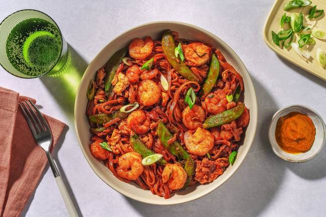 Sticky Sambal Prawn Char Kway Teow