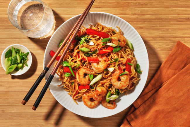 Prawn Singapore-Style Noodles & Veg Stir-Fry
