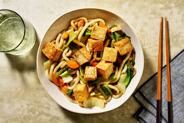 Sweet Soy Tofu & Udon Coconut Curry 