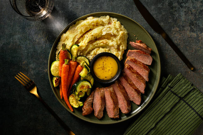 Smokey Porterhouse Steak & Honey-Mustard Sauce