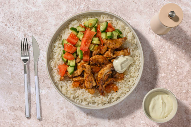 Middle Eastern Mango Chicken & Garlic Rice