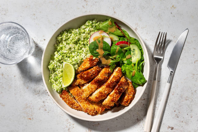 Sesame Katsu Chicken & Veggie Rice