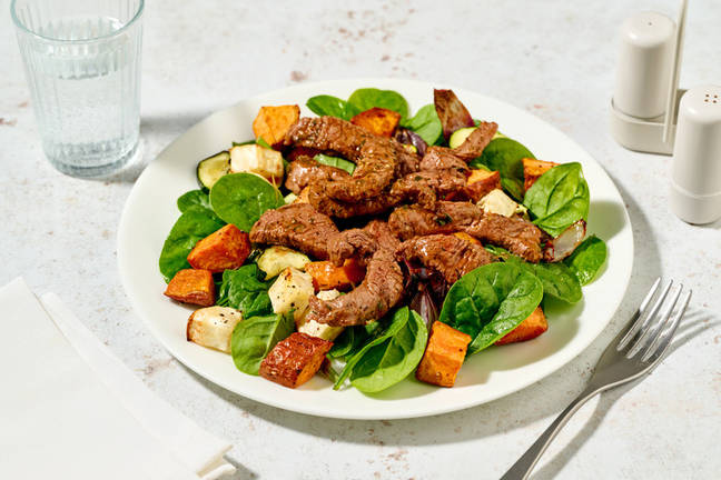 Abuela's Glazed Beef & Roast Veggie Toss