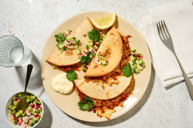 Cheesy Mexican Fiesta Pork Quesadillas