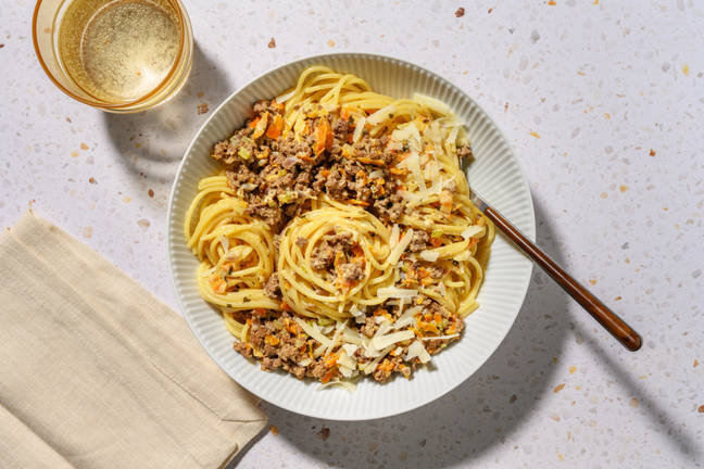 Beef & Veggie Spaghetti Nest