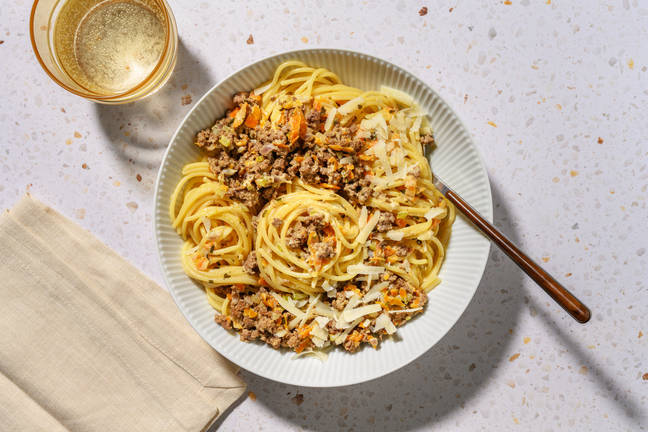 Nan's Beef & Veggie Fettuccine Nest