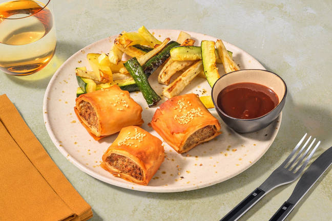 Kiwi-Spiced Pork & Apple Sausage Rolls