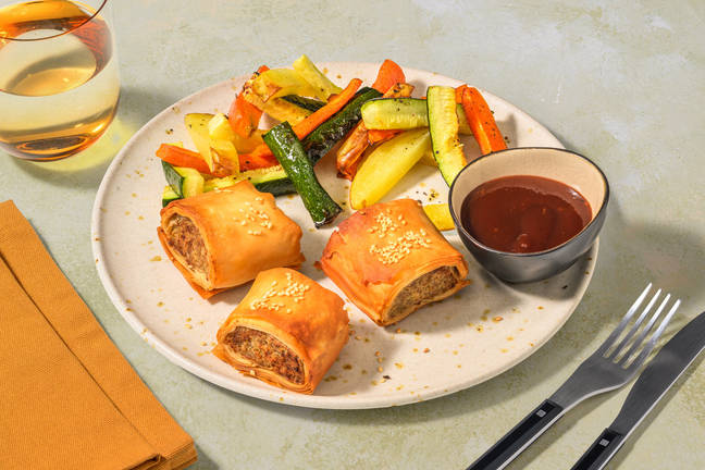 Kiwi-Spiced Pork & Pear Sausage Rolls