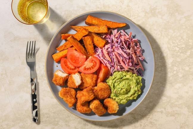 Crumbed Chicken Bites & Kūmara Wedges