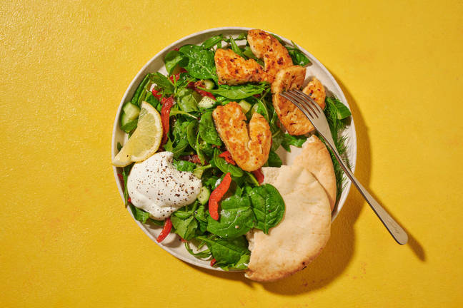 Easy Hot-Honey Haloumi & Capsicum Salad