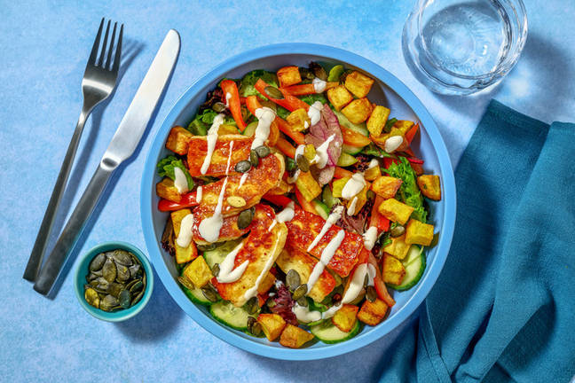 Honey Haloumi & Curried Potato Salad