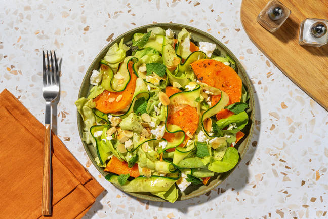 Roast Pumpkin & Courgette Ribbon Salad