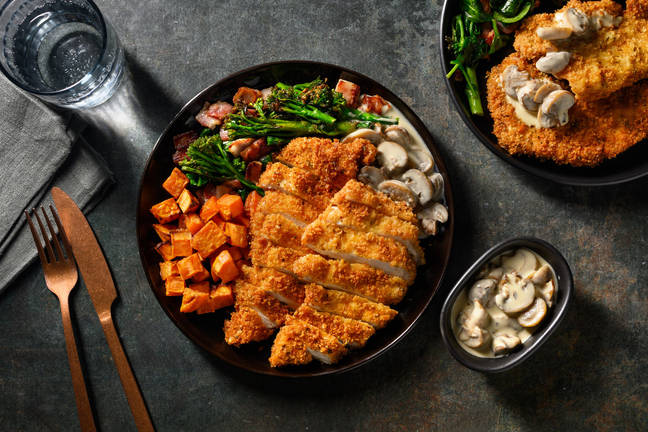 Premier Pork Schnitzel & Bacon Greens