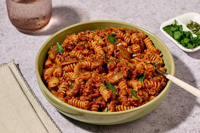 Plant-Based Mince & Mushroom Fusilli