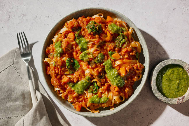 Plant-Based Mince Ragu & Fettuccine